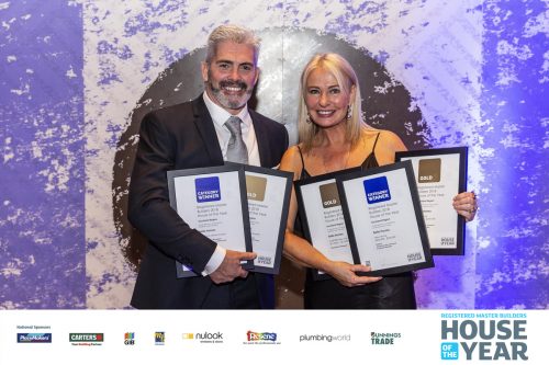 Bella Homes owners Simon & Margie received registered master builders house of the year awards
